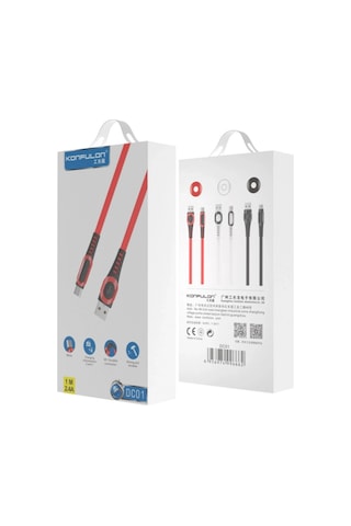 Dc01 Süper Hızlı Micro Usb Kablo 1m 2.4a - Kırmızı