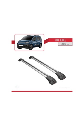 Accessorypart Fiat Doblo 2023 Ve Sonrası İle Uyumlu Ace-1 Ara Atkı Tavan Barı Gri