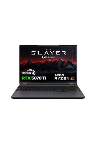 Game Garaj Slayer R9T-5070TIC1 R9-9955HX 32 GB 1 TB SSD RTX5070TI 16" Dos Dizüstü Bilgisayar