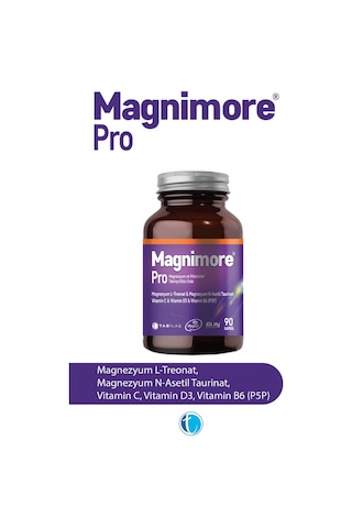 Magnimore Pro Magnezyum ve Vitaminler Takviye Edici Gıda 90 Kapsül