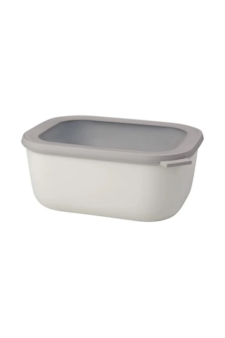 Multi Bowl Cirqula Rectangular Saklama Kabı 3000 Ml Beyaz-7522 Nordic White
