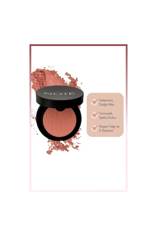 Note Cosmetique Luminous Silk Compact Blusher Toz Allık - 02 Pink In Summer