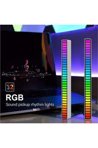 Vilya Rgb Ses Ritim Işığı 2022 Sese Duyarlı Hareketli Işık 32 Renk Led Ritim Şerit Araç Içi Sunset