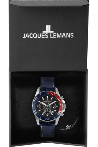 Jacques Lemans 1-2206d Lıverpool Dıver Erkek Kol Saati Gümüş - Mavi
