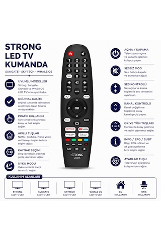 Strong Sungate Skytech Whale Os Akıllı Tv Kumandası