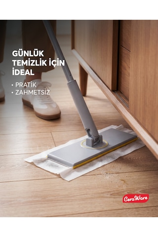 Home Care Pratica Click Mop Set El Değmeden Bez Tak Çıkar Kullan At ve Tüm Bezlerle Uyumlu