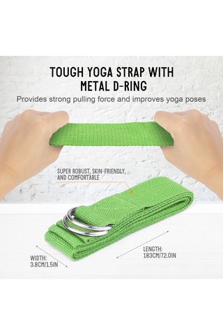 Konesam Eva Yoğun Köpük 2 Yoğa Bloku + Ayarlanabilir Gerdirme Kayışı Seti - Postür Düzeni, Esneme Ve Denge İyileştirici - Siyah