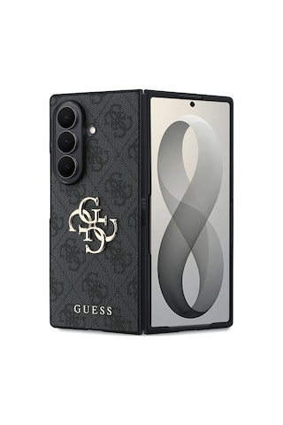 Samsung Galaxy Z Fold 8 Ultra Uyumlu Kılıf Guess Lisanslı M-safeli Büyük 4g Ve Yazı Logolu Kapak Siyah
