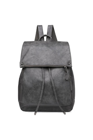 İpli Kadın Sırt Çantası Büyük Kapasiteli Sırt Çantası - Gri Diğer