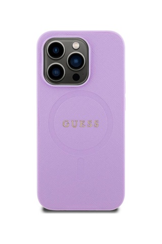 Apple Uyumlu iPhone 15 Pro Kılıf Guess Lisanslı Magsafe Şarj Özellikli Yazı Logolu