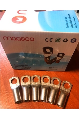 50/100 Adet Maasco Sıkmalı Kablo Pabucu Skp-70Mm M10-M12