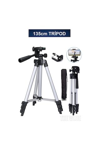 Profesyonel Outdoor Tripod 135cm Tüm Dslr Kameralarla Uyumlu Vide