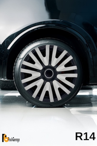Volkswagen Up Club 14'' İnç Jant Kapağı 4 Adet Siyah Gri C107