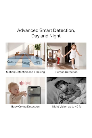Mercusys Mc210 Yatay/dikey Hareketli Ev Akıllı Algılama Gece Görüşü Güvenlik Wi-fi Kamerası