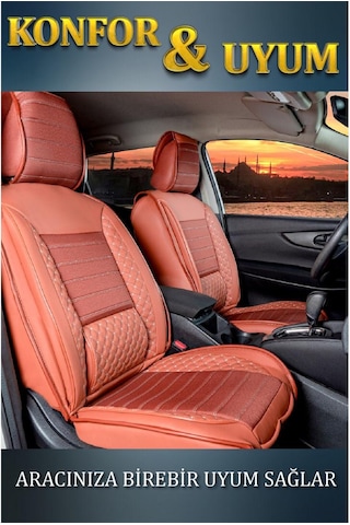 Volvo S90 Oto Koltuk Kılıfı Ön Arka Set Tarçın Plus Serisi Scr