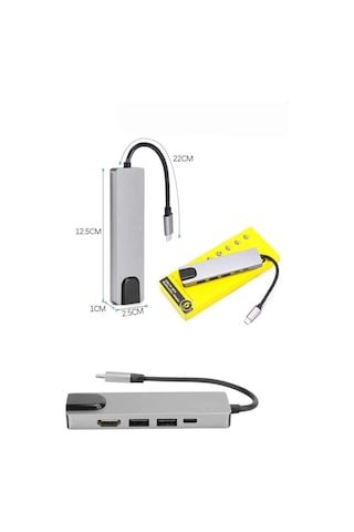 Zenvia Usb Type-c Hub Dönüştürücü Çevirici Çoklayıcı Macbook UyumluÇevirici 8 Portlu Znv2026