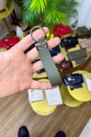 Premium Deri Ruhsat Kılıfı Ve Anahtarlık Seti Yeşil