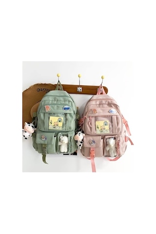 Maoyaya Yeni Küçük Ve Taze Oxford Kumaş Okul Çantası, Kırmızı İçin Pink