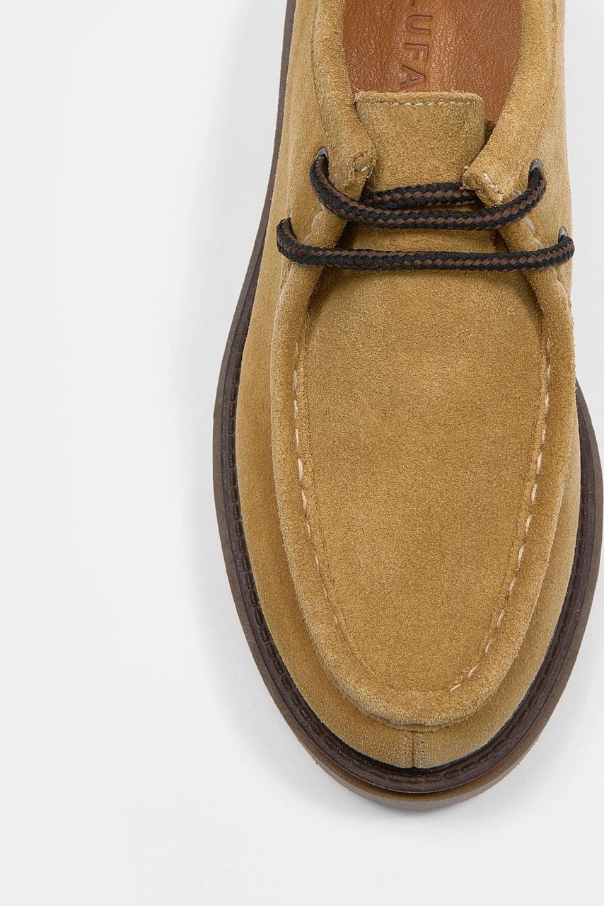 Isabella Camel Hakiki Süet Kadın Loafer Ayakkabı CAMEL