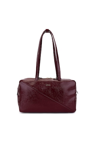 Tamer Tanca Kadın Suni Deri Bordo Rugan Kol Çantası 1178 4001 Bn Cnt Sk25-26 Bordo Krsk Rgn Bordo