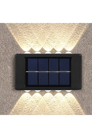Dofolink 2 Adet Güneş Enerjili Duvara Monte 10 Led Işık - Ip65 Su Geçirmez Bahçe Çit Bahçe Işığı - Sıcak Beyaz Işık Diğer