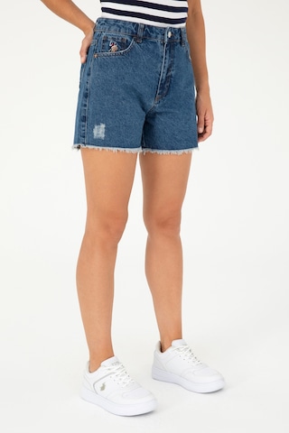 U.s. Polo Assn. Kadın Mavi Şort Jean 50283841-dn0022 Mavi