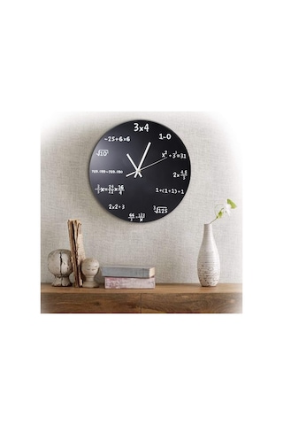 Goldenqian Duvar Saati Akrilik Matematik Formülü Saatleri Oturma Odası Ofis Ev Kendin Yap Dekorasyon Modern Tasarım Llx955 Siyah