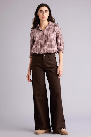 Defacto %100 Pamuk Wıde Leg Normal Bel Gabardin Pantolon E4381AX25SP Kahve
