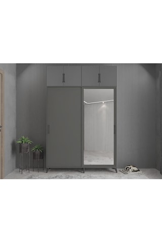 Panama Sürgülü Yüklüklü Portmanto Vestiyer Ayakkabılık F 140 Cm