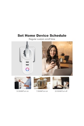 Xurunkeji İsrail Fişi Tuya Akıllı Ev 16a Wifi Akıllı Priz Güç Prizi Usb Şarj Çıkışı Alexa İçin Zamanlama Ses Kontrolü