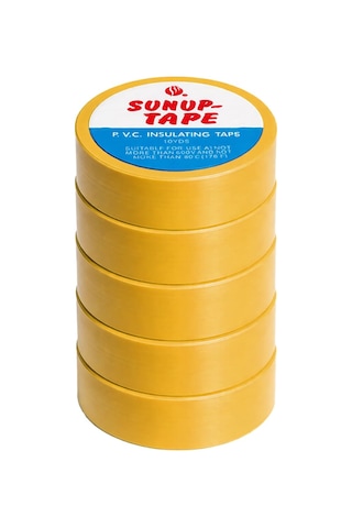Sunup Sn-27921 Sarı 0.13x18mm İzole Pvc Elektrik Yalıtım Bant 5'li Paket