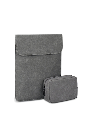 Yorke 2 Adet Unisex Ultra-ınce Astarlı Koruyucu Deri Laptop Çantası 12.5 Inç Yurt Dışından