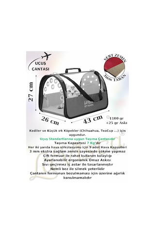 La Vista Lüx Flybag Kedi Köpek Uçuş Çantası 43 x 26 x 27 CM