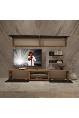Decoraktiv Eko 5 Mdf Dvd Tv Ünitesi Tv Sehpası Pera - Siyah