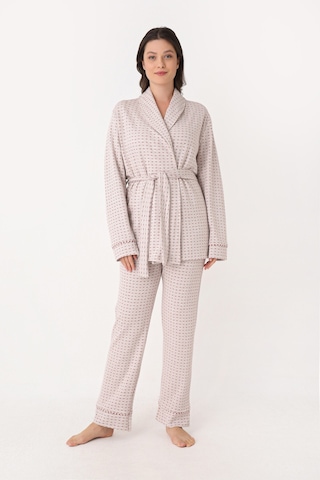 Nbb Kadın Kırmızı Sabahlık Pijama Takım Kırmızı