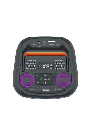 Rose Hp-2150 Partybox Kablosuz El Mikrofonlu Sarjlı Bluetooth Dual 6.5 Hoparlör