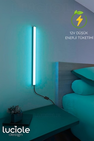 Rgb Led Lamba - Uzaktan Kumandalı, 50cm Renkli Işık Çubuğu Yatak Üstü & Salon Için