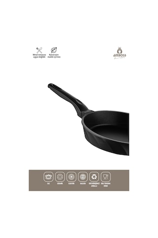 Kuvars 2 Parça Döküm Titanyum Kaplama Tava Sahan Seti