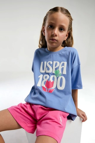 U.S. Polo Assn. Kız Garson Şort Takım - Açık İndigo Açık İndigo