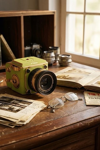 Vintage Dijital Kamera Selfie Video Vlog Kamerası Fotoğraf Makinesi Cmr48 Açık Yeşil