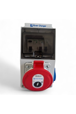 Ever Charger Monofaz Elektrikli Araç Kombibox Plastik, Kaçak Ak