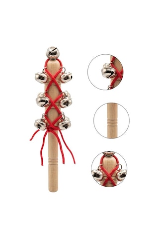 Temel Ahşap Zilli Ritim Çubuğu 19.5 Cm