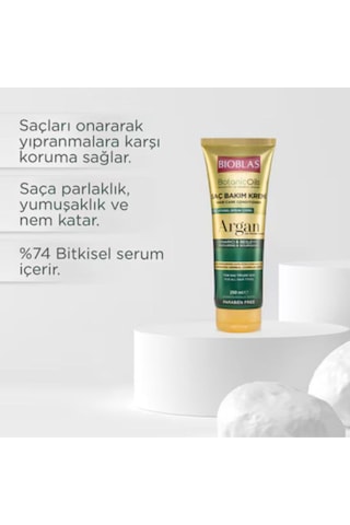 Bioblas Botanic Oils Argan Yağlı Saç Kremi 250 Ml Onarıcı Argan Saç Bakım Kremi