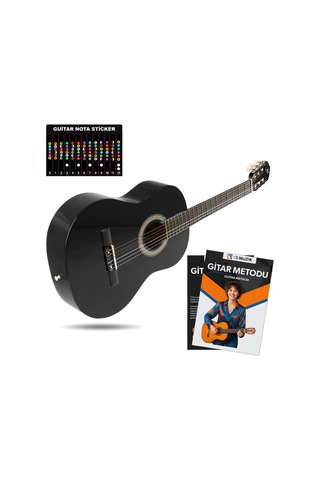 Fourtune Luca C-180BK Siyah Klasik Gitar Seti 4/4 Sap Ayarlı