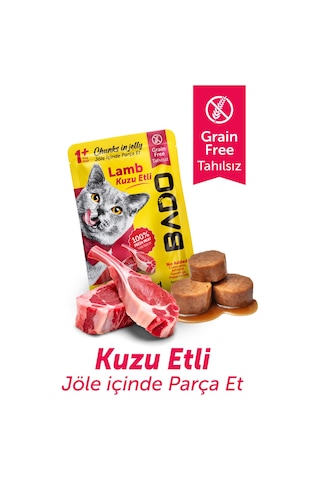 Bado Yetişkin Kedi Yaş Maması Kuzu Etli 85gr