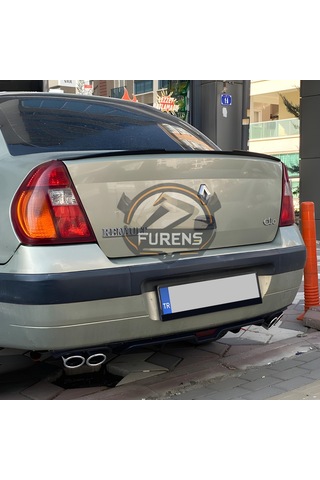 Renault Clio 2 Symbol 1998-2008 Sedan Uyumlu Bagaj Üstü Yarasa Spoiler Çıtası Piano Black Parlak Siyah