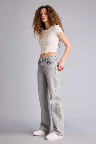 Defacto Bootcut Düşük Bel Uzun Jean Yıkamalı Pantolon H0137ax26spnm55 Gri-nm55