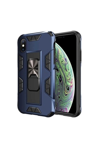 Apple Uyumlu iPhone X Kılıf Zore Volve Kapak Lacivert