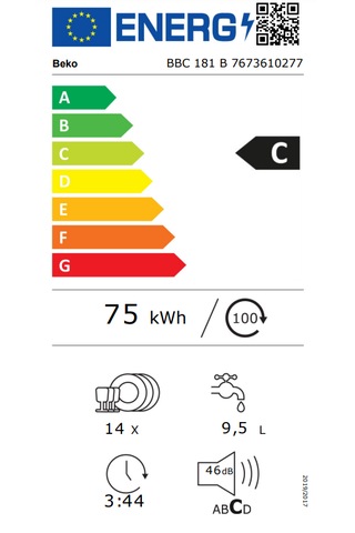 Beko BBC 181 B 8 Programlı 14 Kişilik Bulaşık Makinesi