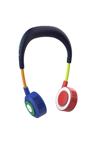 Relaxed Asılı Boyunlu Küçük Fan, Şarj Edilebilir, Sessiz, Taşınabilir, Uzun Pil Ömrüne Sahip Kanatsız Fan-mavi